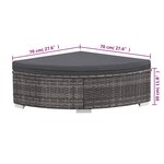 vidaXL Salon de jardin 6 pièces avec coussins en résine tressée grise