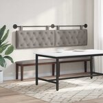 vidaXL Tête de lit suspendue Taupe Tissu
