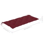 vidaXL Banc de jardin avec coussin 120 cm Bois d'acacia massif