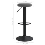 vidaXL Tabourets de bar lot de 2 gris foncé velours