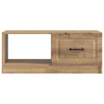 vidaXL Table basse Chêne artisanal 90 x 50 x 37 cm Bois d'ingénierie