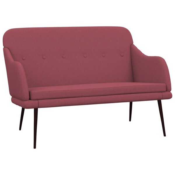 Banc banquette 110 x 76 x 80 cm tissu rouge bordeaux 02_0010509