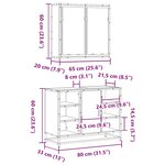 vidaXL Ensemble de meubles salle de bain 2 Pièces noir bois d'ingénierie