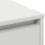 vidaXL Buffet avec LED Blanc 90x32x75 cm Bois d'ingénierie
