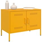 vidaXL Meubles TV 2 Pièces jaune moutarde 68x39x50 5 cm acier