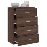 vidaXL Buffet chêne marron 60x31x84 cm bois d'ingénierie