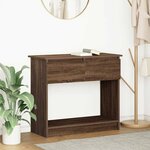 vidaXL Table console avec tiroirs chêne marron 85 5x38 5x74 5 cm