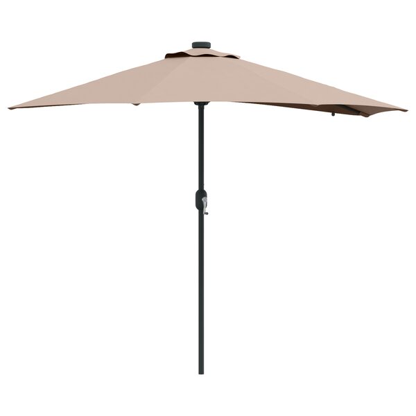 vidaXL Parasol de jardin Taupe 294 x 150 x 223 cm tissu