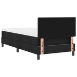 vidaXL Lit boxspring avec matelas avec matelas Noir 90 x 190 cm tissu