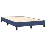 vidaXL Sommier à lattes de lit avec matelas LED Bleu 120x200 cm Tissu