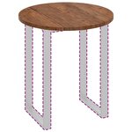 vidaXL Plateau de table Marron Clair Ø 70 x 2 5 cm