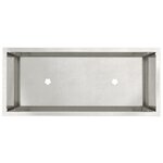 Jardinier surélevé vidaXL 60x26x45 cm en acier inoxydable