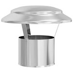 vidaXL Housse de pluie pour cheminée Argent 25 x 25 x 20 cm