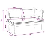 vidaXL Banc de jardin 2 Pièces Marron Teck massif