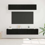 vidaXL Ensemble meuble TV 5 Pièces Chêne noir Moyen 80 x 30 x 30.5 cm