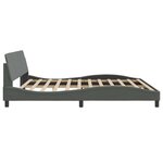 vidaXL Cadre de lit Dover gris foncé 193x203 cm tissu