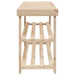 vidaXL Étagère à chaussures 2 en 1 et dessus banc Bois de sapin massif