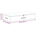 vidaXL Boîte de rangement 6 Pièces Gris 90 x 48 x 15 cm Tissu intissé