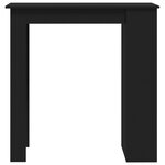 vidaXL Table de bar et rangement Noir 102x50x103 5cm Bois d'ingénierie