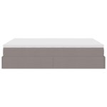 VidaXL Cadre de lit ottoman avec matelas taupe 140x200 cm tissu