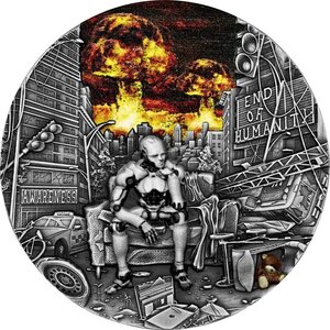 Pièce de monnaie en Argent 2000 Francs g 62.2 (2 oz) Millésime 2023 End of Humanity AWARENESS