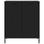 vidaXL Buffet Noir 69 5 x 33 x 82 cm Bois d'ingénierie