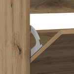 vidaXL Cabinet à chaussures avec étagère Chêne fumé 80 x 21 x 87 5 cm