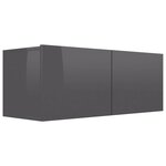 vidaXL Ensemble de meuble TV 7 Pièces Gris brillant Aggloméré