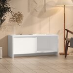 vidaXL Meuble TV Blanc 90x35x40 cm Aggloméré