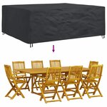 vidaXL Housse pour mobilier d'extérieur Noir 300 x 250 x 70 cm 600D