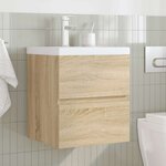 vidaXL Ensemble de meubles de salle de bain 2 Pièces chêne sonoma