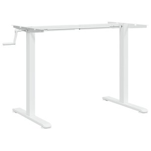 vidaXL Cadre de bureau debout blanc (94-135)x60x(70-114) cm acier