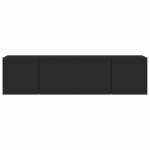 vidaXL Meubles TV muraux 2 Pièces noir 80x30x41 cm