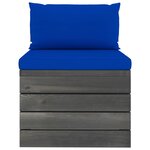 vidaXL Salon palette de jardin 9 Pièces avec coussins Bois de pin massif