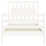 vidaXL Cadre de lit sans matelas blanc 90x200 cm bois massif