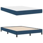 vidaXL Lit à ressorts avec matelas Bleu 160 x 200 cm tissu