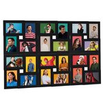 vidaXL Collage de cadres photo pour photo de 24x(10x15 cm) Noir MDF