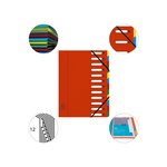 Trieur Harmonika® À Fenêtres Avec Élastiques Véritable Carte Lustrée 12 Compartiments - Rouge - X 6 - Exacompta
