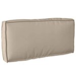 vidaXL Coussin pour dossier de palette Taupe 80 x 40 x 12 cm