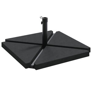 vidaXL Ensemble de bases de parasols de jardin 5 Pièces granit et acier