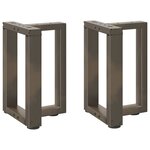 vidaXL Pieds de table basse en T  2 pièces  noir  28 x 25 x (42-43) cm  acier