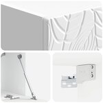 vidaXL Meuble TV mural 98 x 31 cm Blanc brillant Bois d'ingénierie