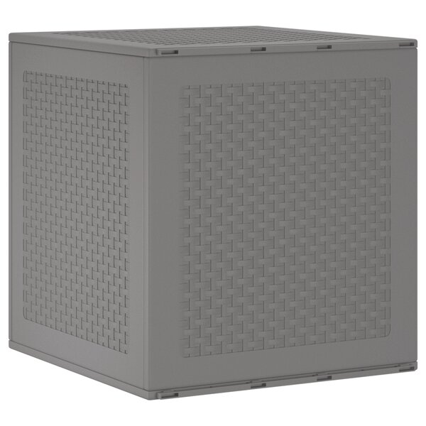 vidaXL Boîte de rangement de jardin Gris clair 55x53x57 cm PP