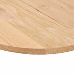 vidaXL Dessus de table 120x60x2 cm bois de chêne massif ovale
