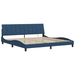 vidaXL Cadre de lit sans matelas Hanko bleu 200x200 cm tissu