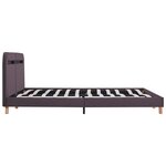 vidaXL Cadre de lit avec LED taupe tissu 180x200 cm
