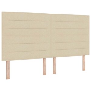 vidaXL Tête de lit avec tête de lit Crème 180 cm Cuir synthétique