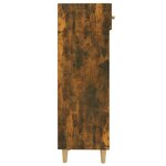 vidaXL Meuble à chaussures Chêne fumé 30x35x105 cm Bois d'ingénierie