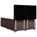 vidaXL Sommier à lattes de lit avec matelas Marron foncé 140x200 cm