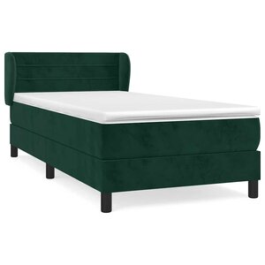 vidaXL Sommier à lattes de lit et matelas Vert foncé 80x200 cm Velours